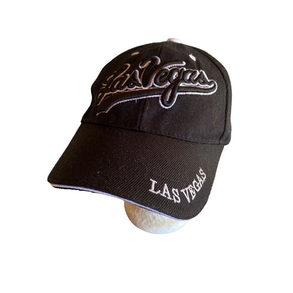 Las Vegas Black Embroidered Baseball Hat Cap Adjustable - Picture 1 of 7